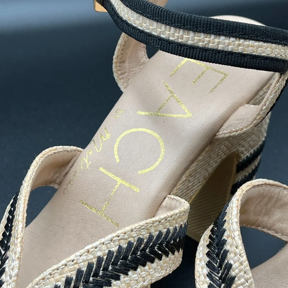BEACH by Matisse Adelaide Platform Heels Womens 7M Beige Ankle Strap Sandals